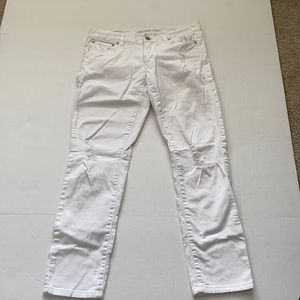 Michael Kors Cropped Skinny White denim pants.